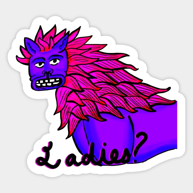 Bad Medieval Lion Suave Ladies? Sticker by JamieWetzel